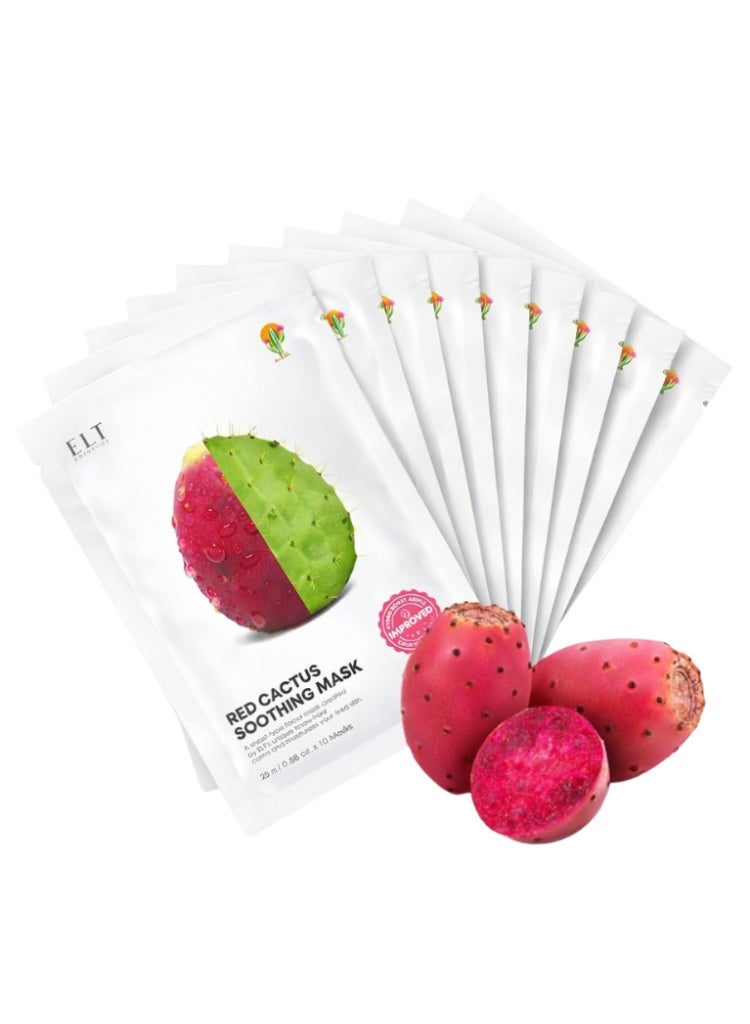 اي ال تي ELT Cosmetic Red Cactus Soothing Mask – ماسك الصبار الأحمر المهدئ لترطيب عميق وتهدئة البشرة الحساسة - Image 1